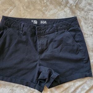 a.n.a  Anna Women's Black Shorts Cargo‎ 5 Inches Comfortable Size 12 Casual